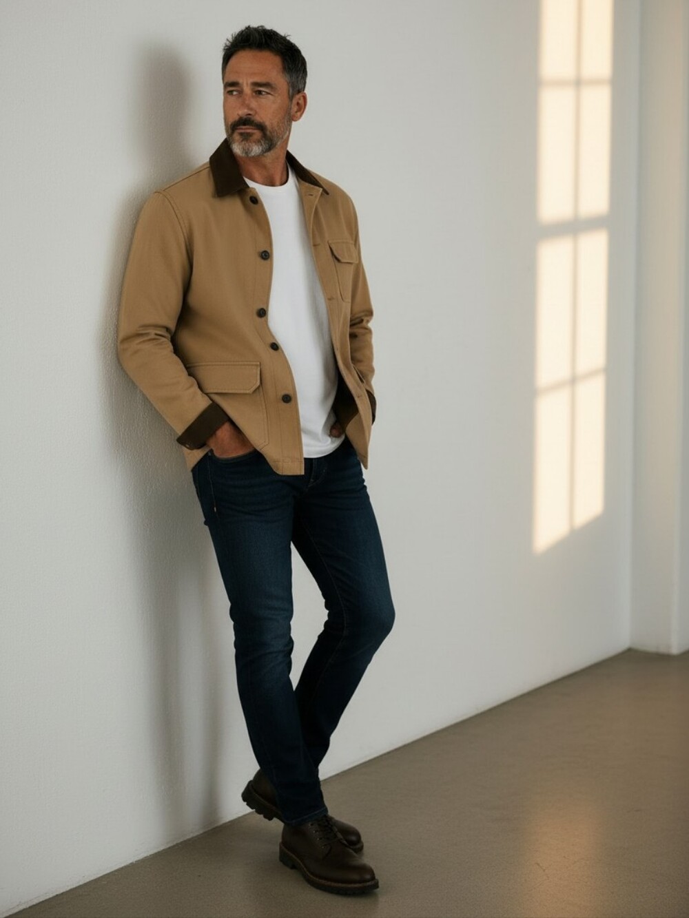 J. CREW Vintage Barn Jacket | Tan w/Brown Trim Plaid Lining Men's XS /Unisex S/M - Picture 15 of 15